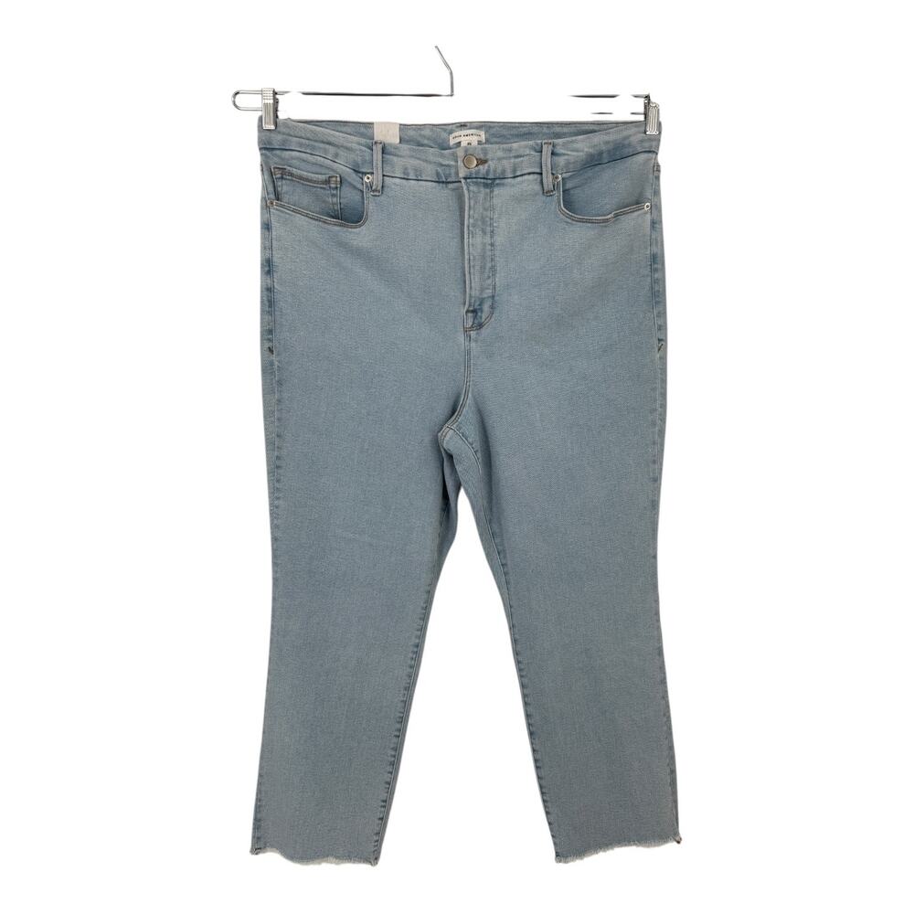 Good American Jeans Good Legs Cigarette Raw Hem size 26